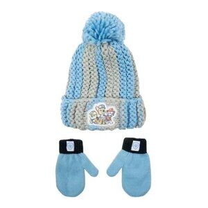 Paw Patrol Toddler Boys Knit Beanie Hat and Gloves Set, new with tags